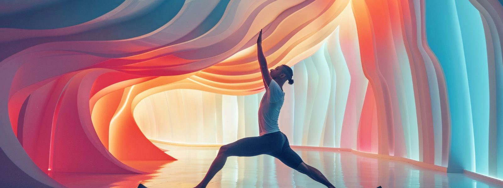 Persona che si mette in posizione hatha yoga
